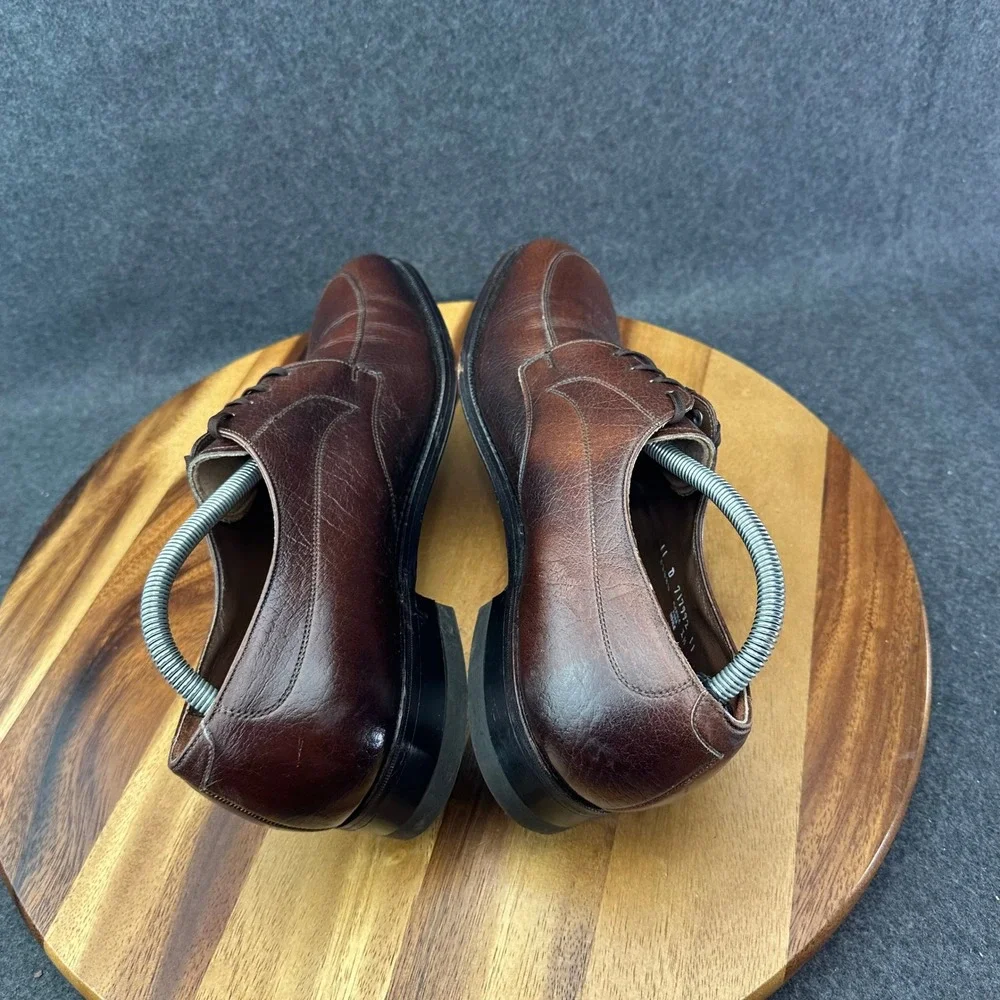 Florsheim 31884 Vtg 70s Men's Brown Leather Blucher Apron Toe Dress Shoe Sz 11D